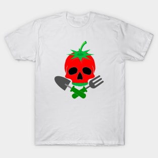 Tomato Grower Gardener Skull T-Shirt